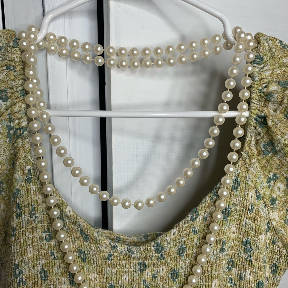 Pearl long necklace